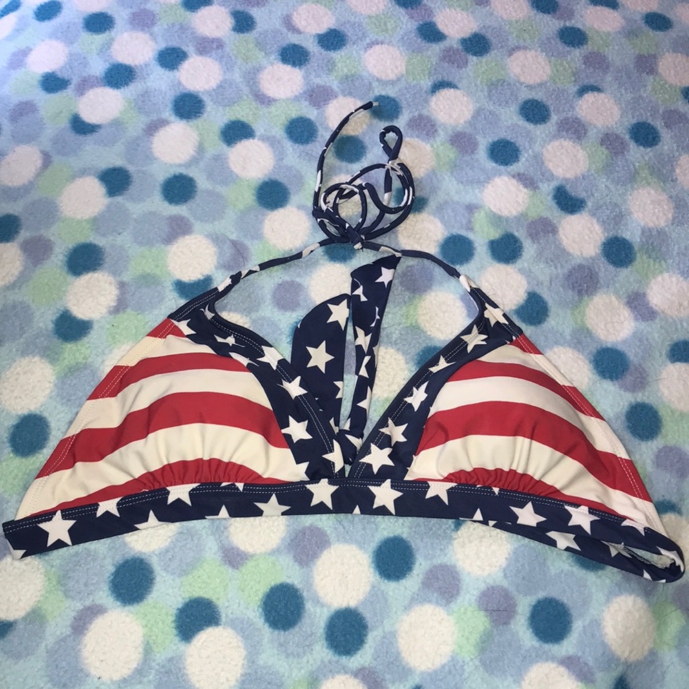 American Flag Bikini Top